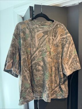 Men's Camouflage Short Sleeve T-Shirt - Green/Gray